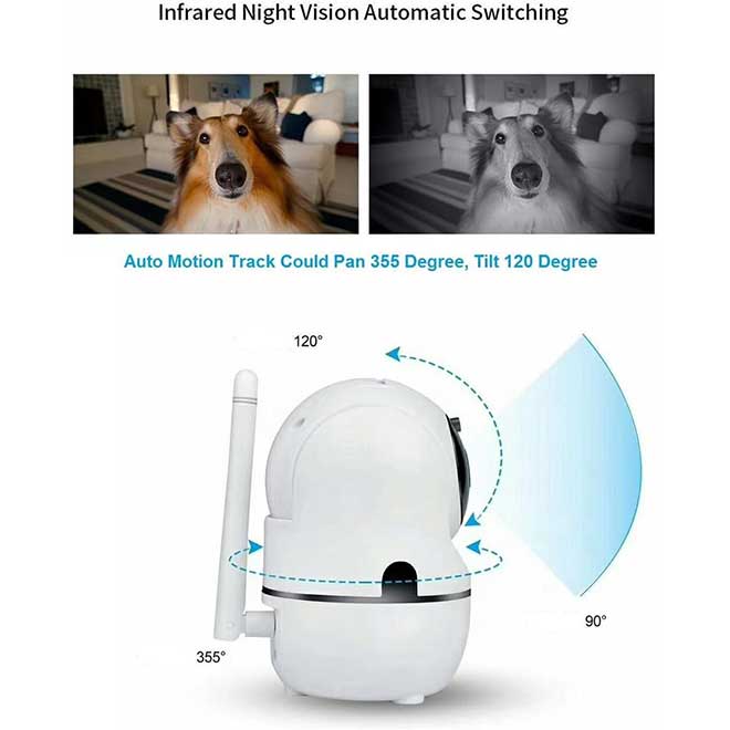 دوربین مداربسته نظارتی داخلی تحت شبکه دید در شب دنوار WiFi Denver SHC-150 - تصویر 5