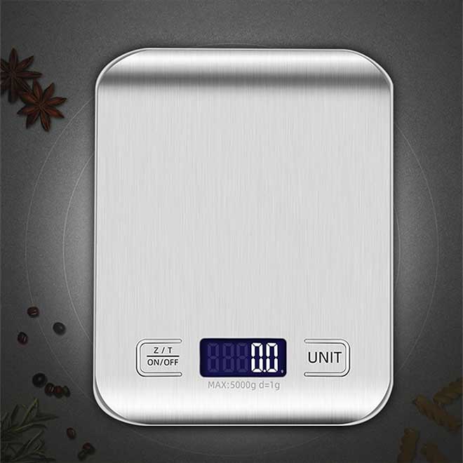 ترازو آشپزخانه 5 کیلوگرم ابزار پخت و پز دقیق فولاد ضد زنگ HI Bilancia da Cucina Digitale Bianca - تصویر 6