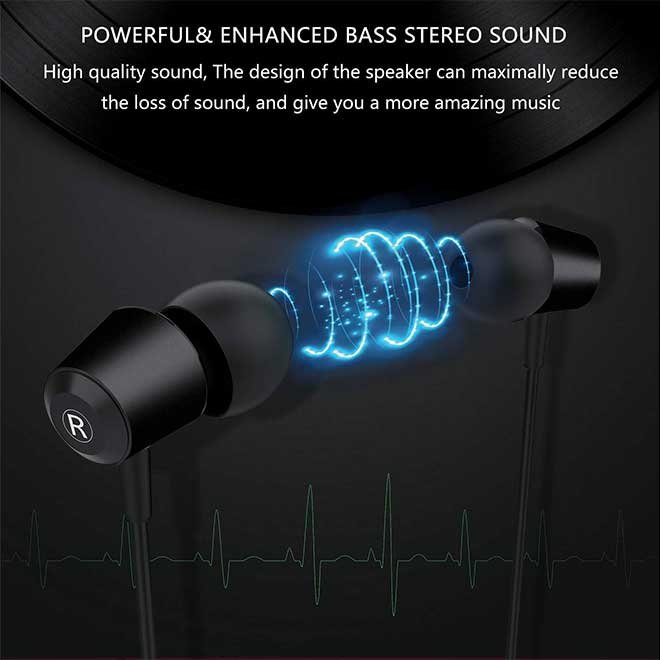هدفون سیمی داخل گوش با میکروفون استریو Sound Isolating Tangle Free - تصویر 5