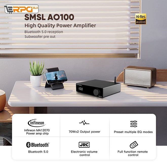 آمپلی فایر بلوتوث SMSL AO100